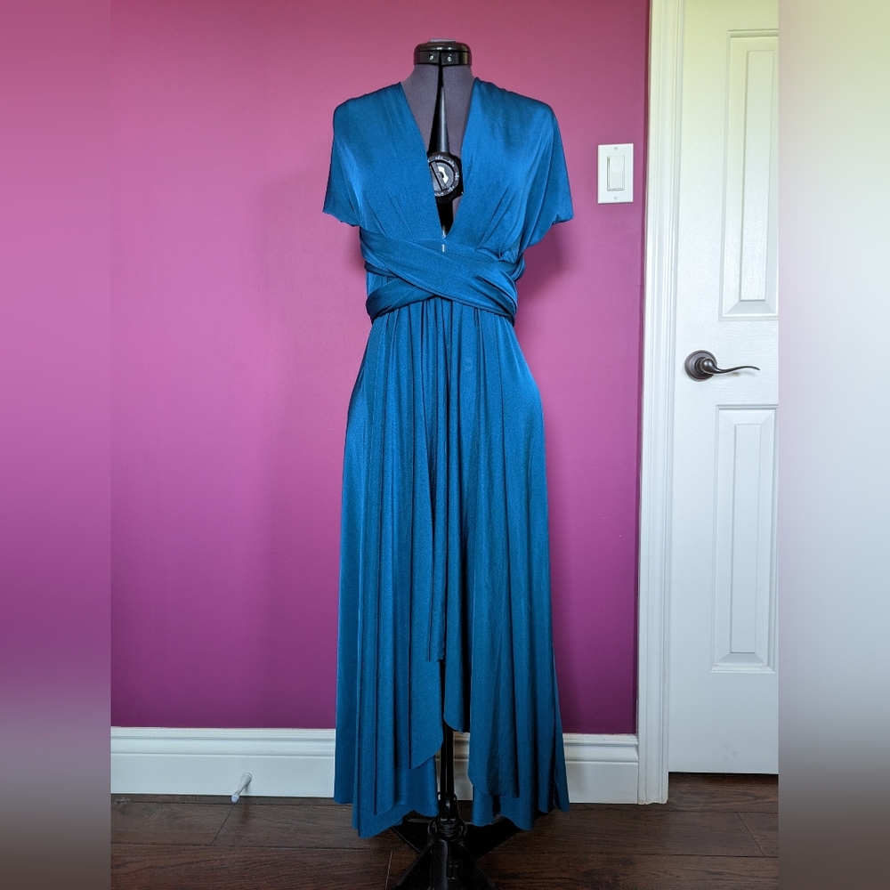 Dark Teal Multi Way Wrap Dress Size Small